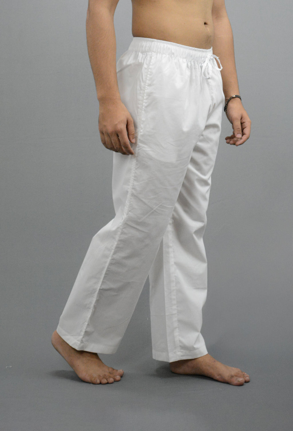 Fabmade Pack Of 2 White Combo Men Pajama