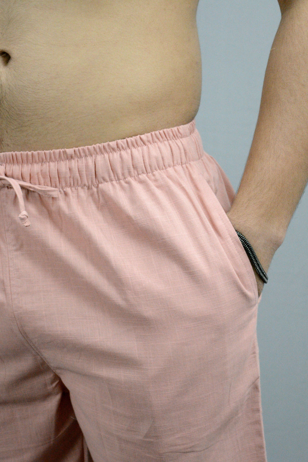 Fabmade Peach & Olive Combo Linen Pajama