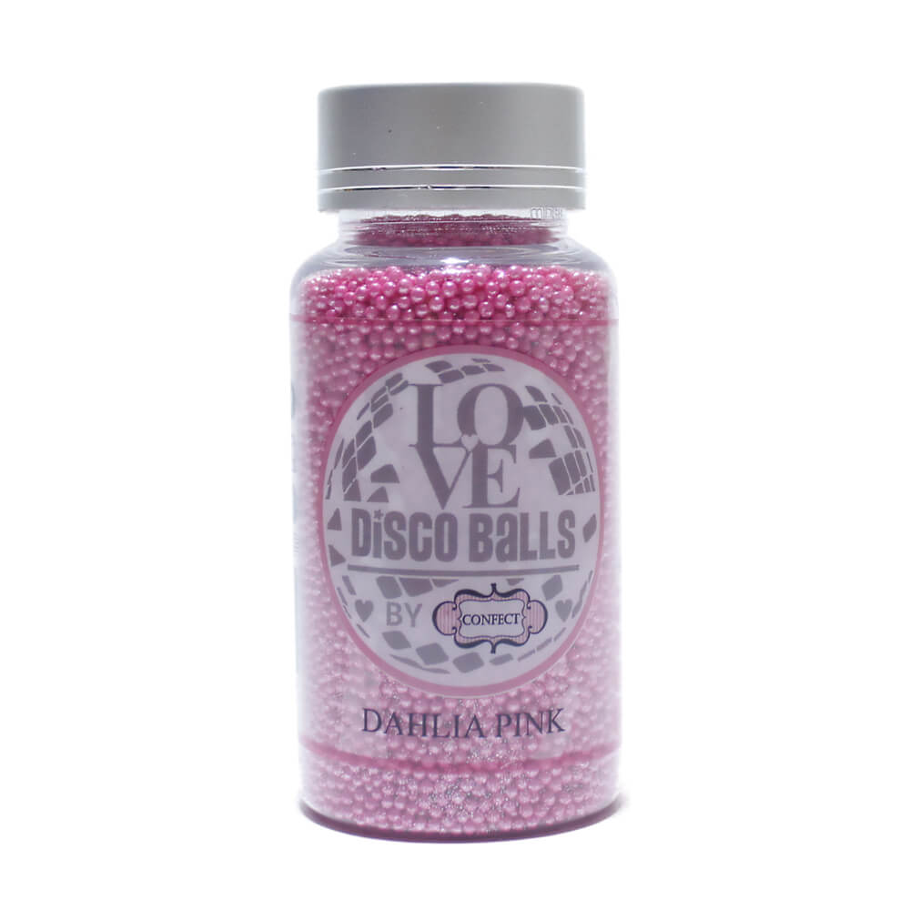 Confect Dahlia Pink Disco Balls Sprinkles 3 MM