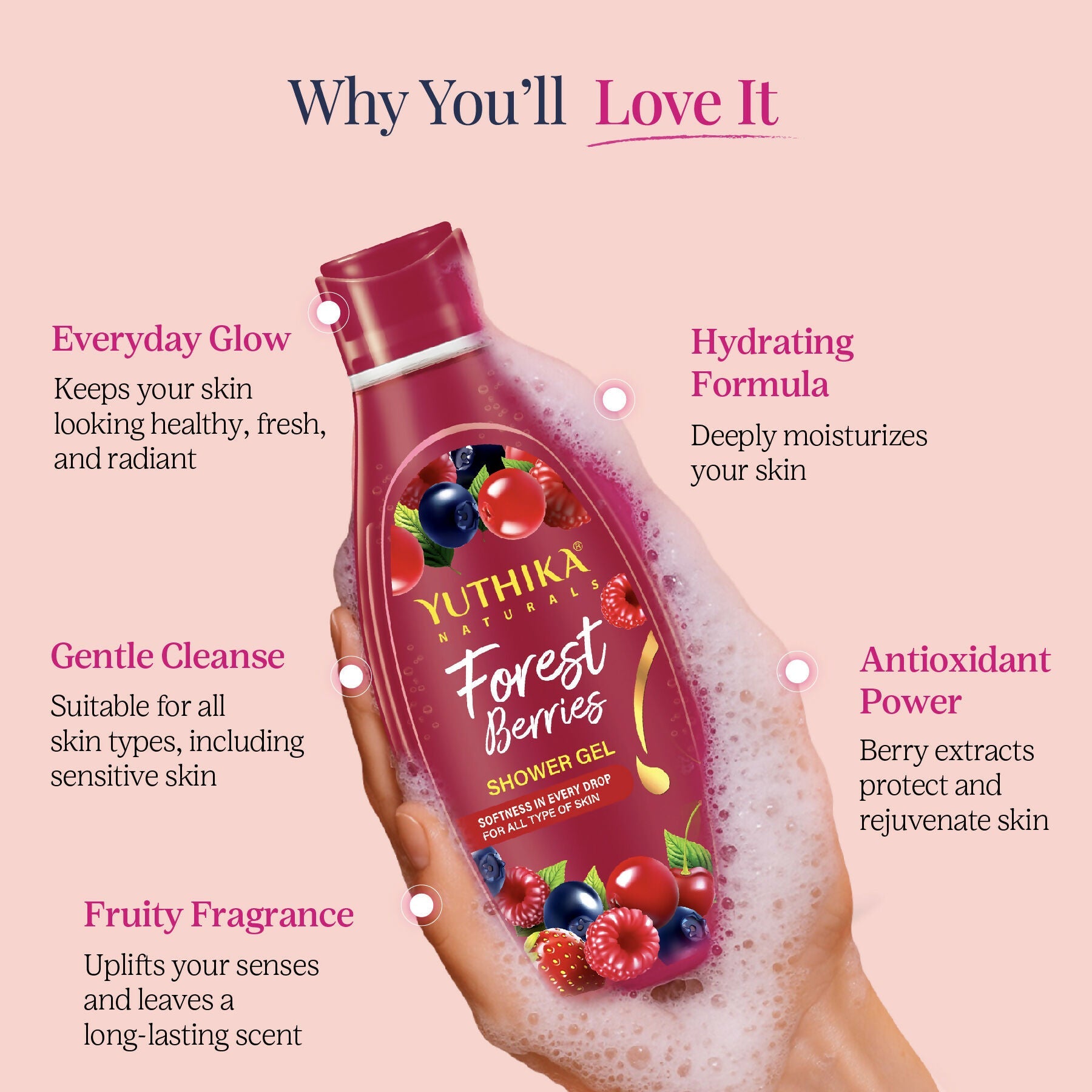 Yuthika Forest Berries Body Wash Shower Gel