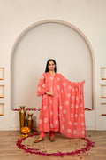 Joban Fashion Pink Tie & Dye Cotton Suit Set