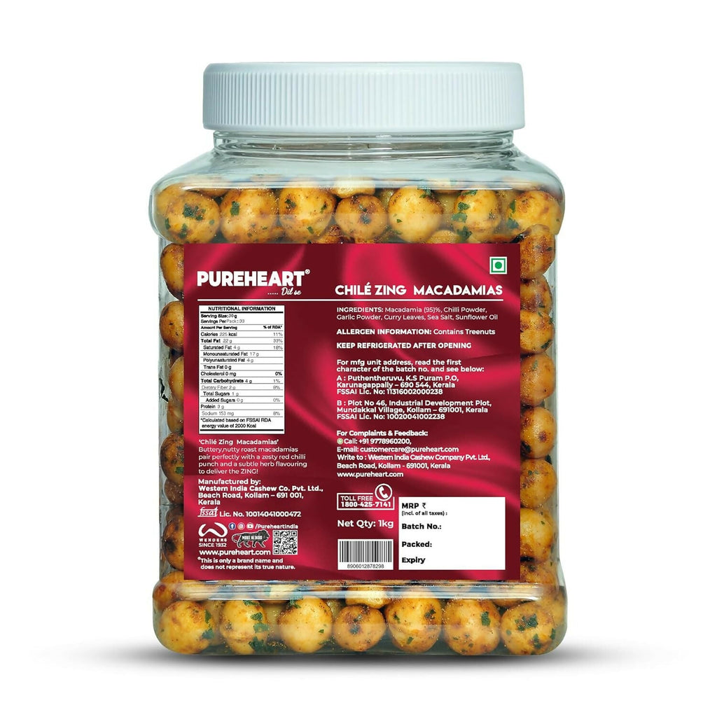 Pureheart Nutreat Chile Zing Macadamias