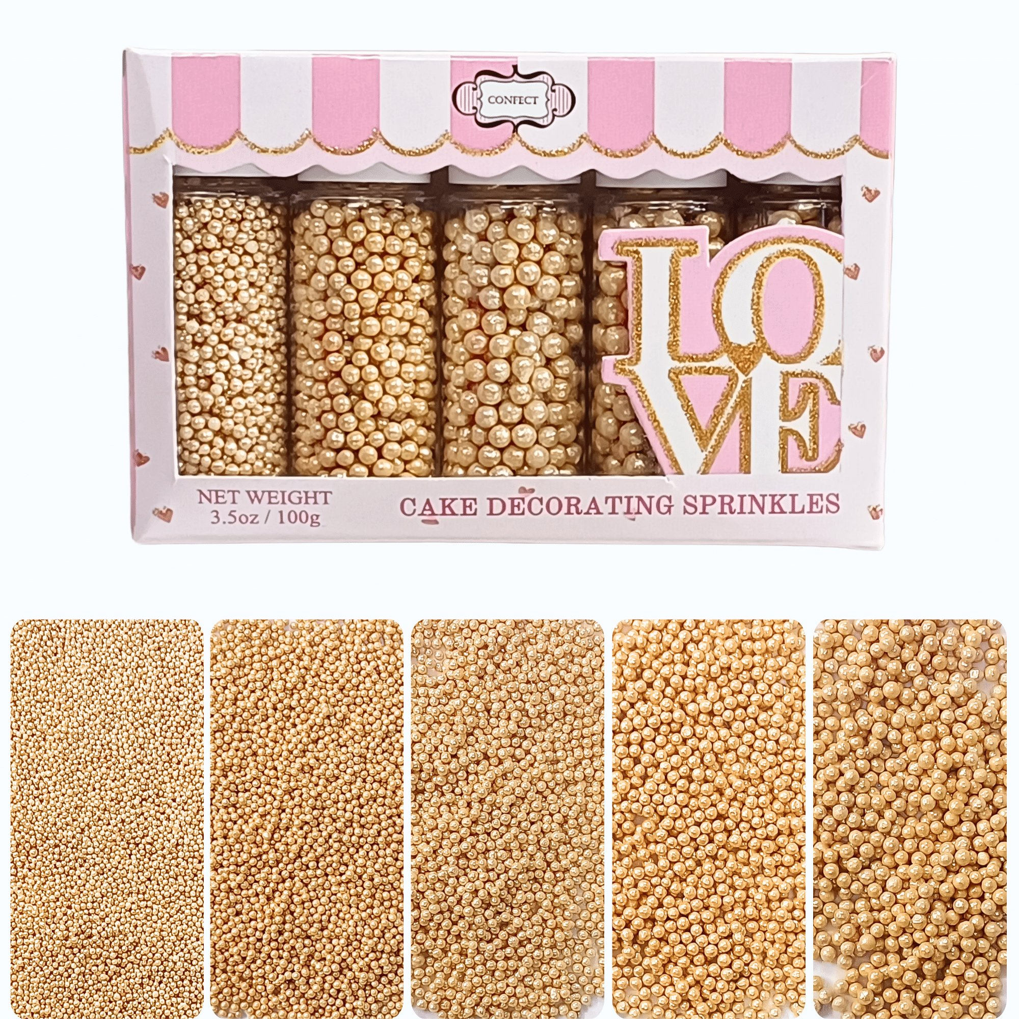 Confect Sparkling Champange Disco Balls Assorted Sprinkles (DB-14)