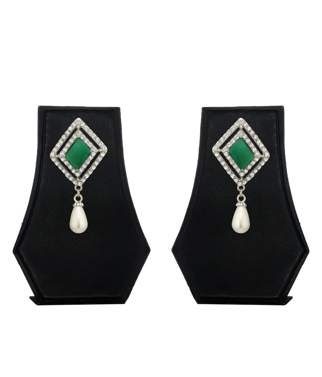 Silver-Plated Alloy Diva Look Stylish Contemporary Earrings - The Pari