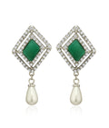 Silver-Plated Alloy Diva Look Stylish Contemporary Earrings - The Pari