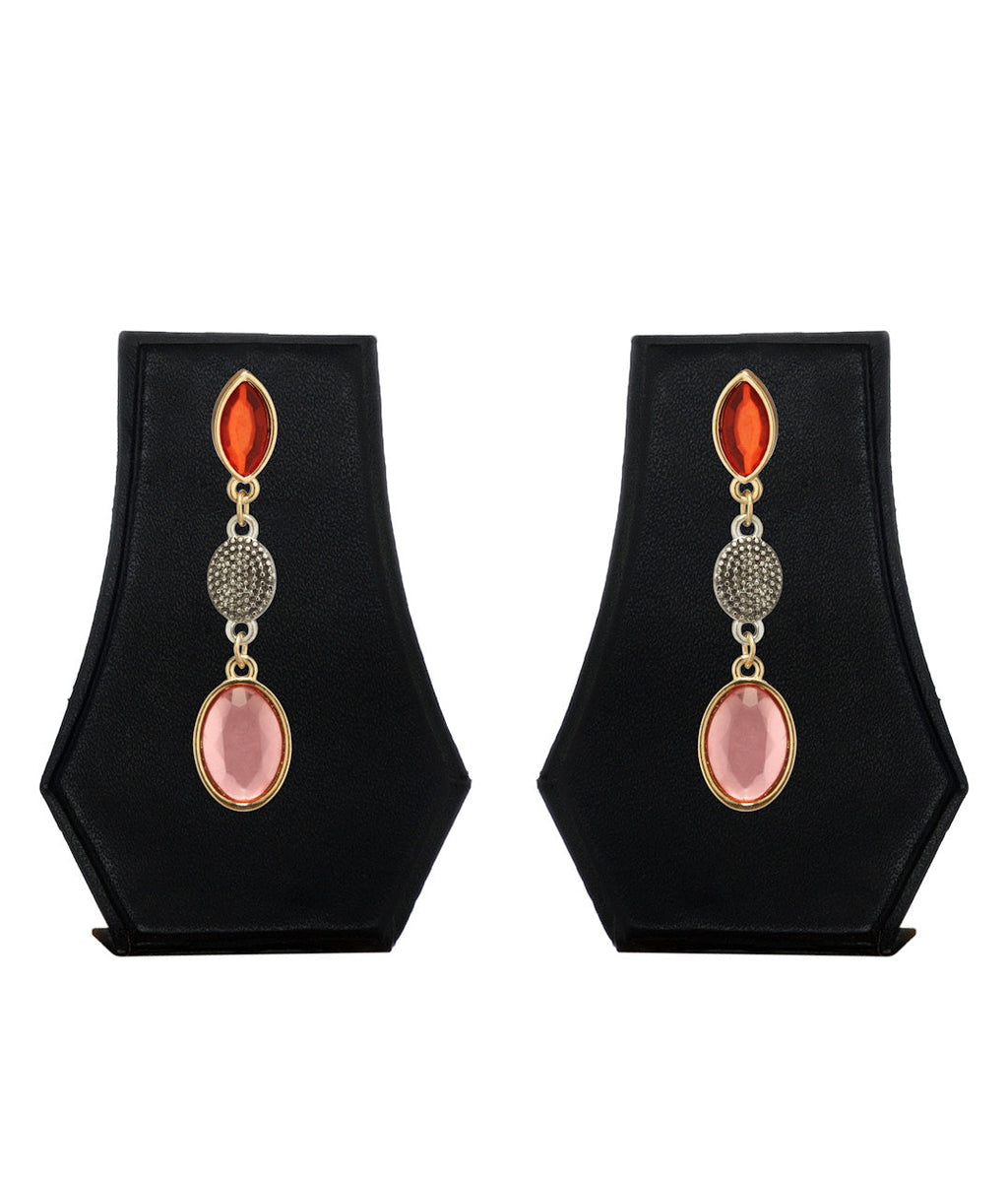 Gold-Polished Alloy Diva Look Stylish Contemporary Earrings - The Pari