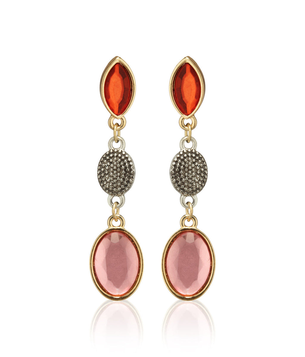Gold-Polished Alloy Diva Look Stylish Contemporary Earrings - The Pari