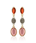 Gold-Polished Alloy Diva Look Stylish Contemporary Earrings - The Pari