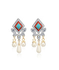 Silver-Plated Alloy Diva Look Stylish Contemporary Earrings - The Pari