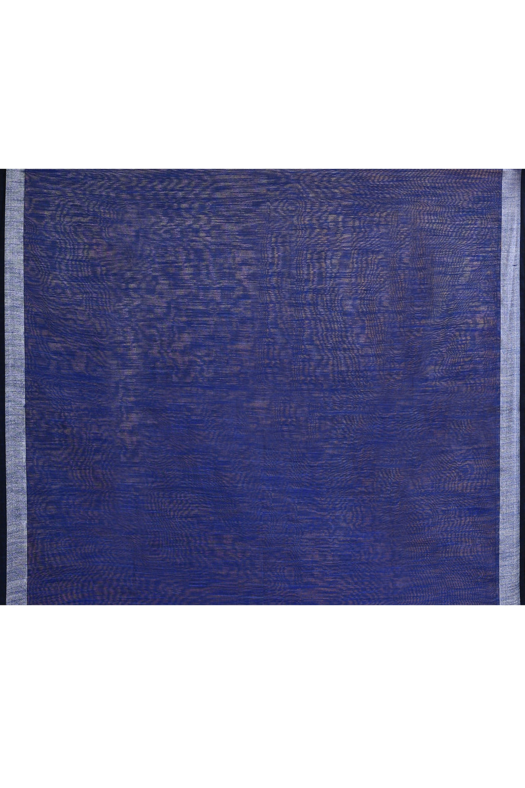Piyari Fashion Women's Royal Blue Embellished Cotton Blend Zari Border Handloom Saree