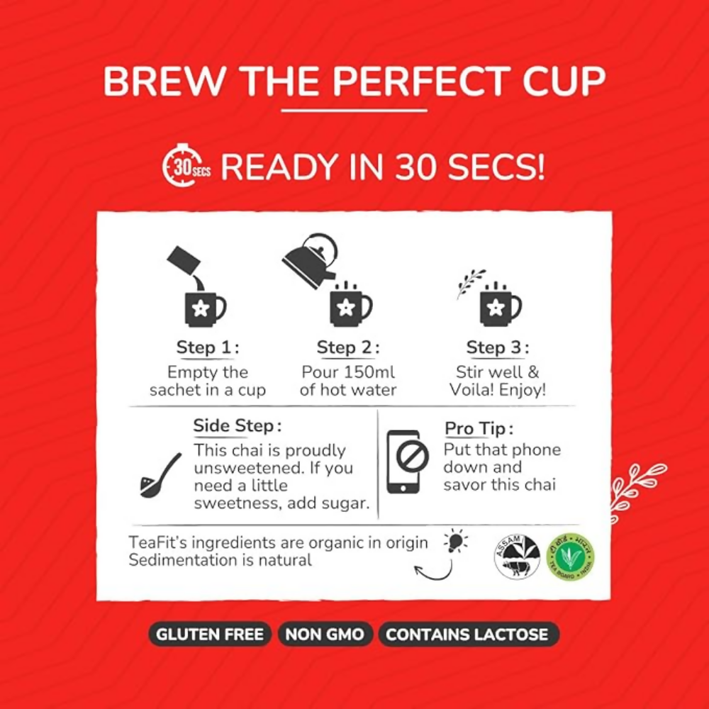 TeaFit Premium NO SUGAR Instant Masala Tea Premix