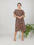 Breathables Women Cotton Printed Loungewear Nightie Blue I Night Wear | Nighty | Jaipuri Print