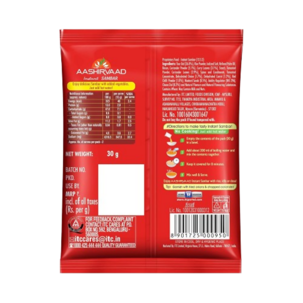 Aashirvaad Instant Sambar - With Added Vegetables