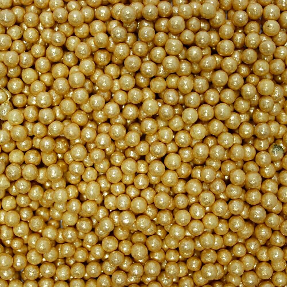 Confect English Gold Disco Balls Sprinkles 4 MM