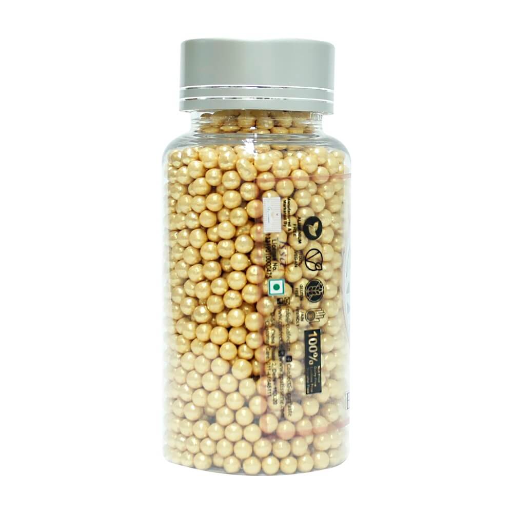 Confect English Gold Disco Balls Sprinkles 4 MM