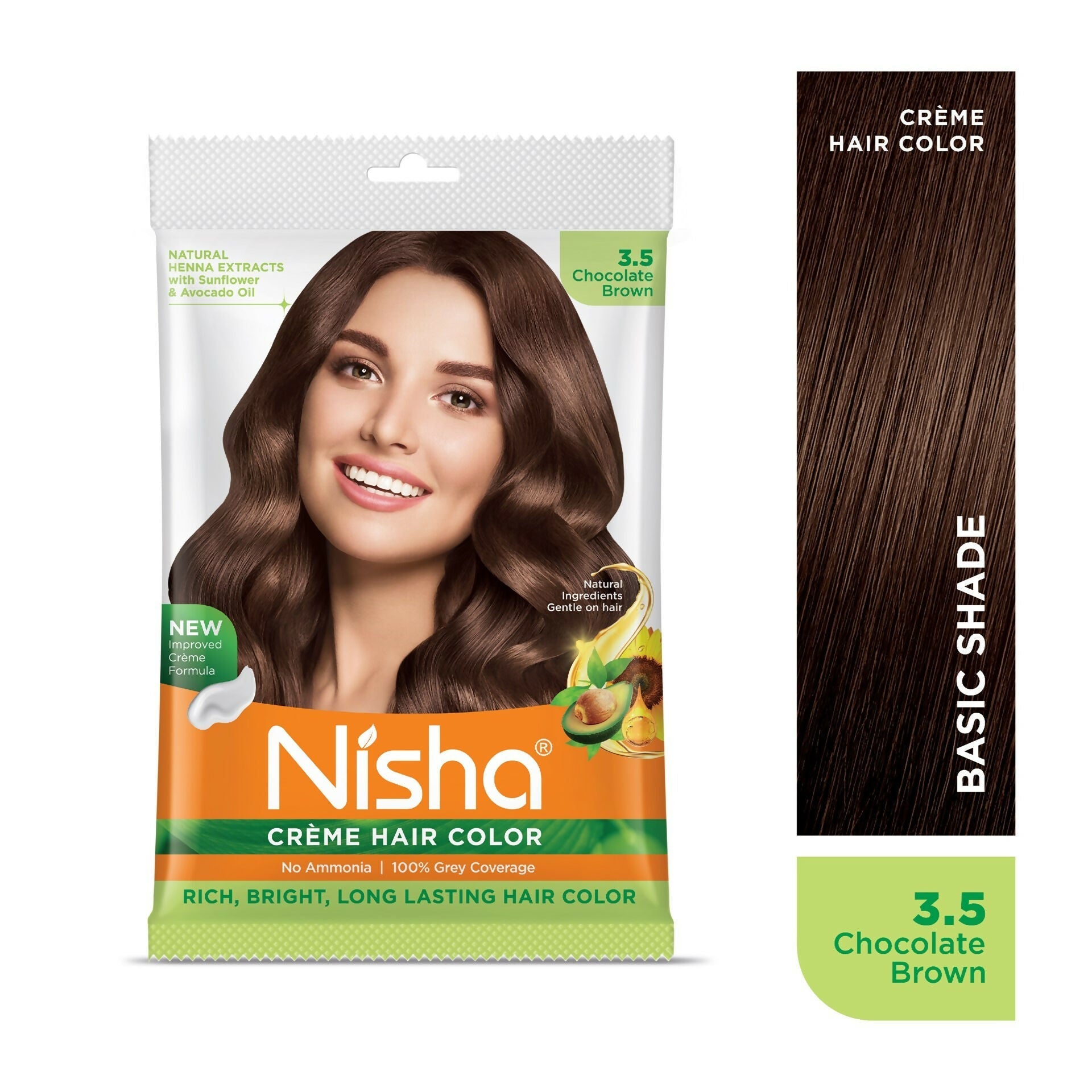 Nisha Creme Hair Color for Women - Chocolate Brown
