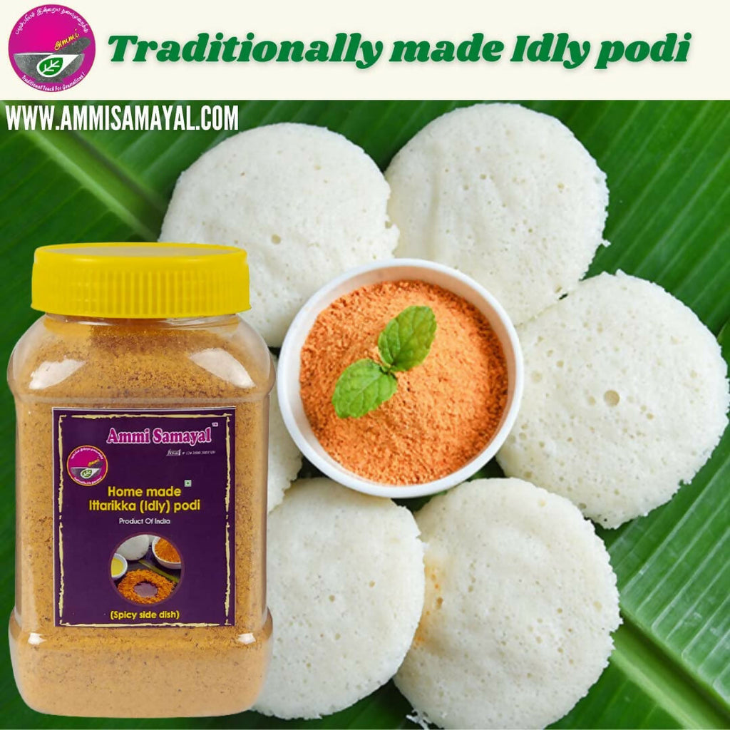 Ammi Samayal Homemade Idli Podi and Cold Pressed Sesame Oil Combo