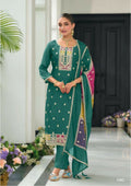 Teeya Creation Green Color Chinon Silk Embroidery Work Wedding Wear Designer Salwar Suit