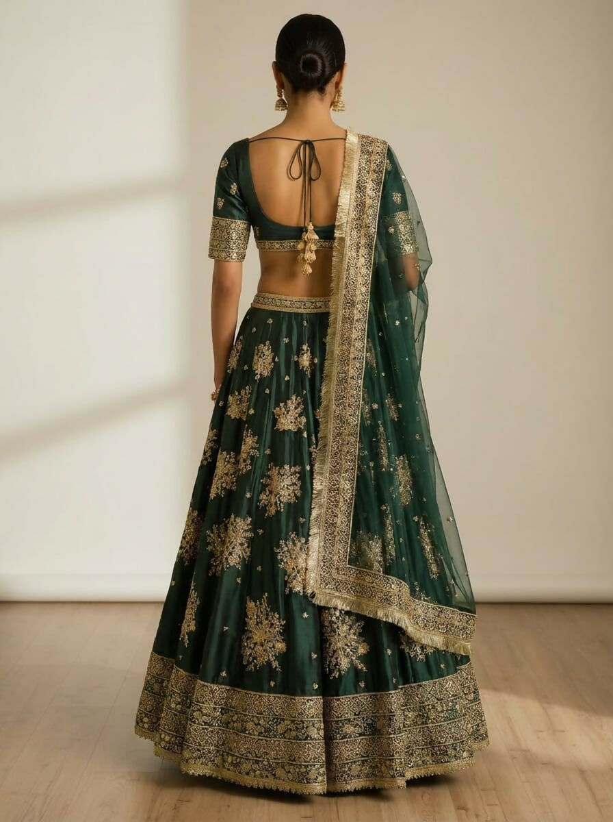 Lehenga Mart Designer Indian Wedding Lehenga Choli-Green