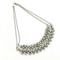 Mominos Fashion Johar Kamal Silver-Plated Brass Finish Kundan Choker For Women