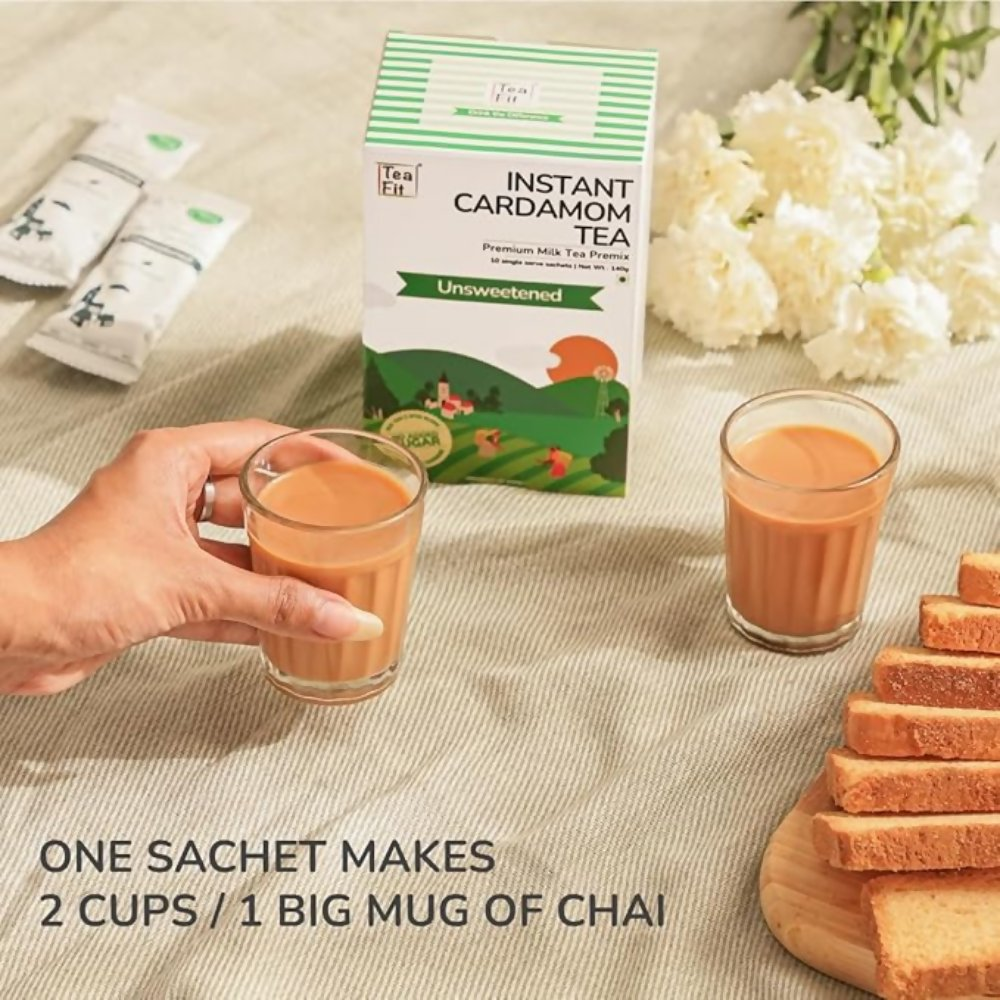 TeaFit Premium NO SUGAR Instant Cardamom Tea Premix
