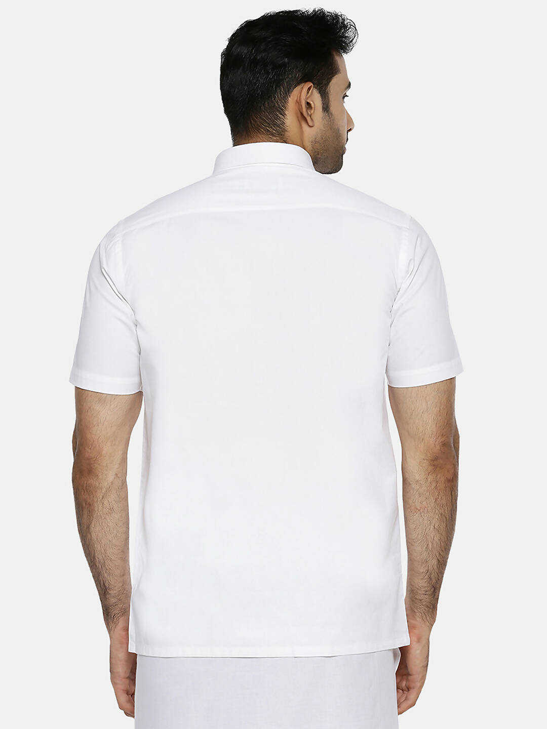 Ramraj Cotton Mens Half Sleeve Formal 100 % Cotton White Shirt