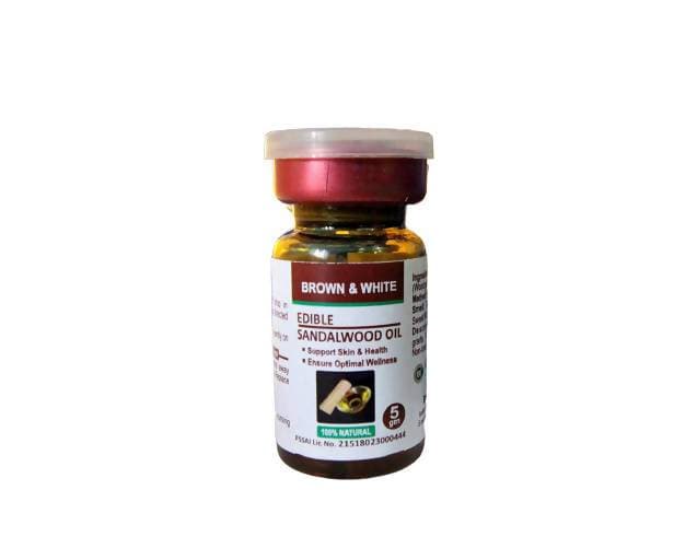 Brown & White Edible Sandalwood Oil