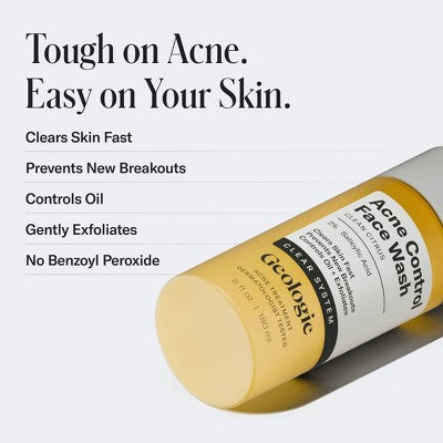 Geologie Clear System Acne Control Face Wash 6 fl oz - New