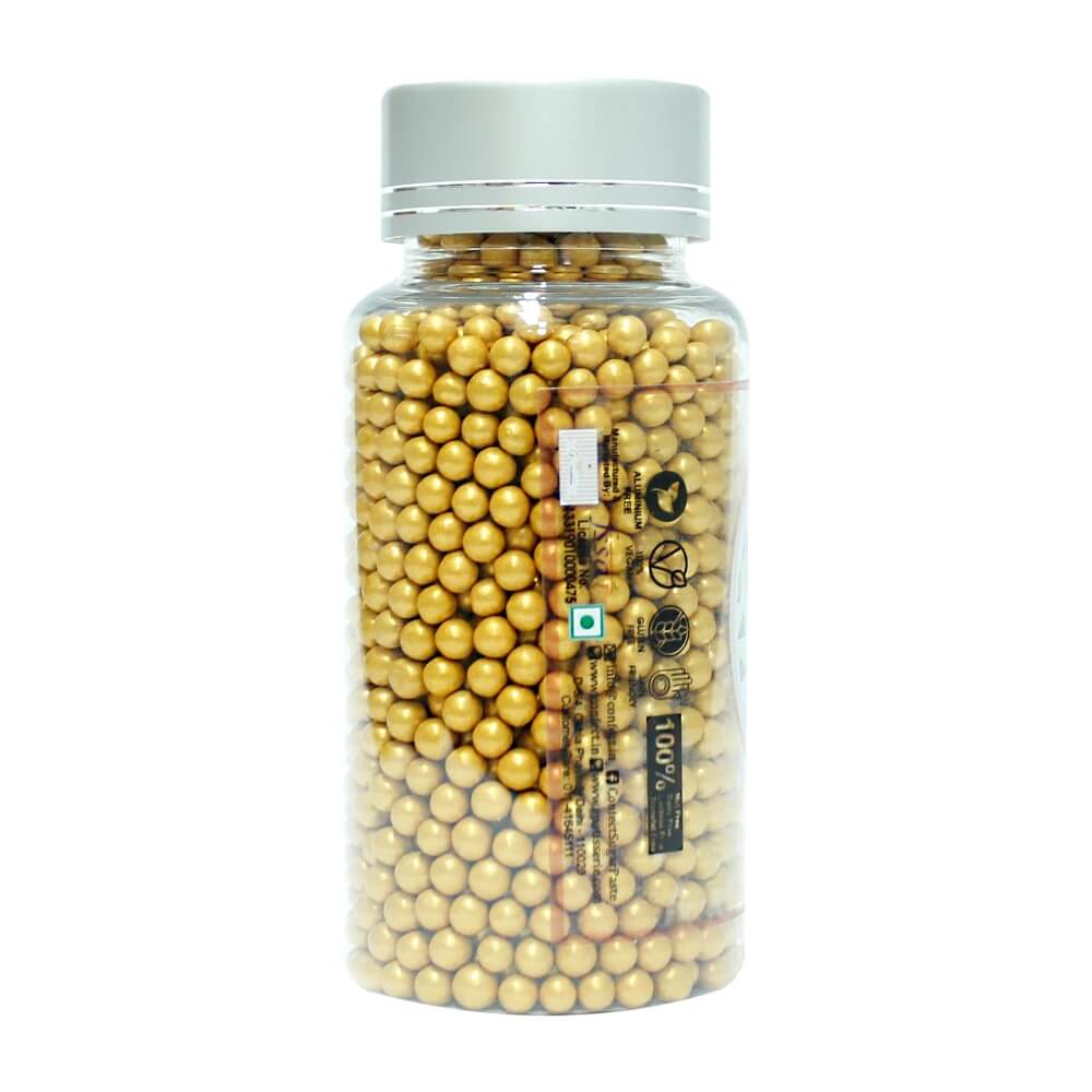 Confect Gold Disco Balls Sprinkles 6 MM