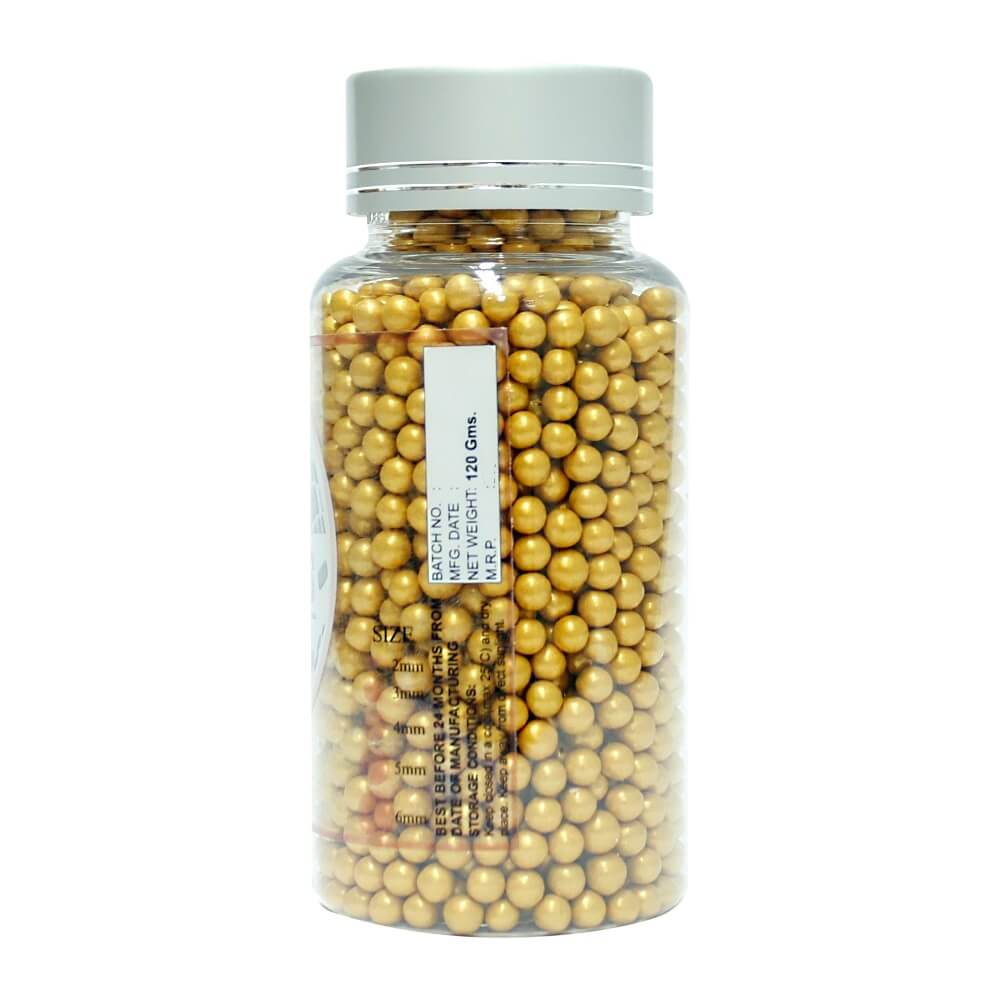 Confect Gold Disco Balls Sprinkles 6 MM