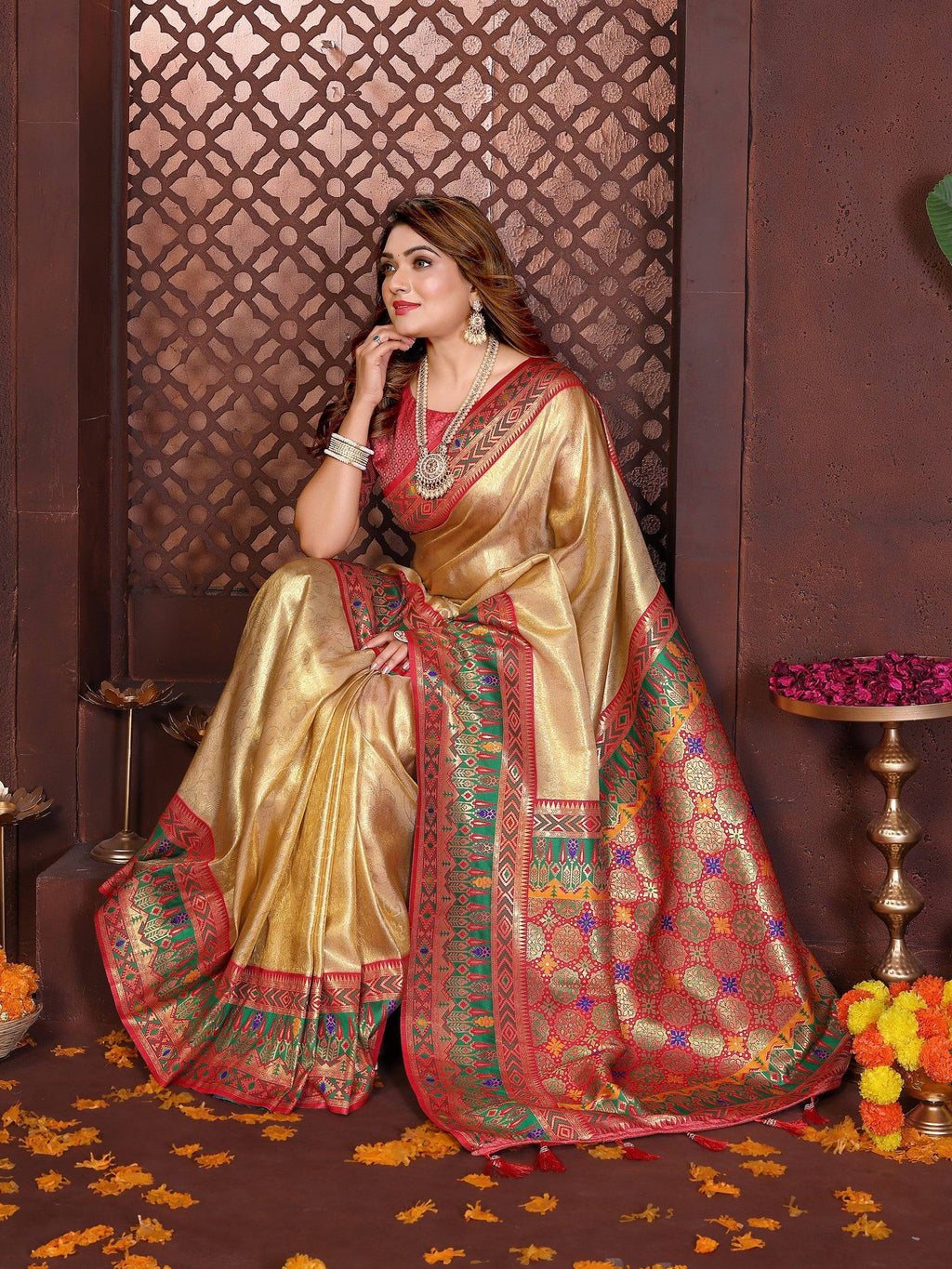 Anaita Banarasi Tissue Silk Saree