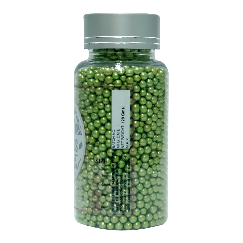 Confect Green Disco Balls Sprinkles 4 MM