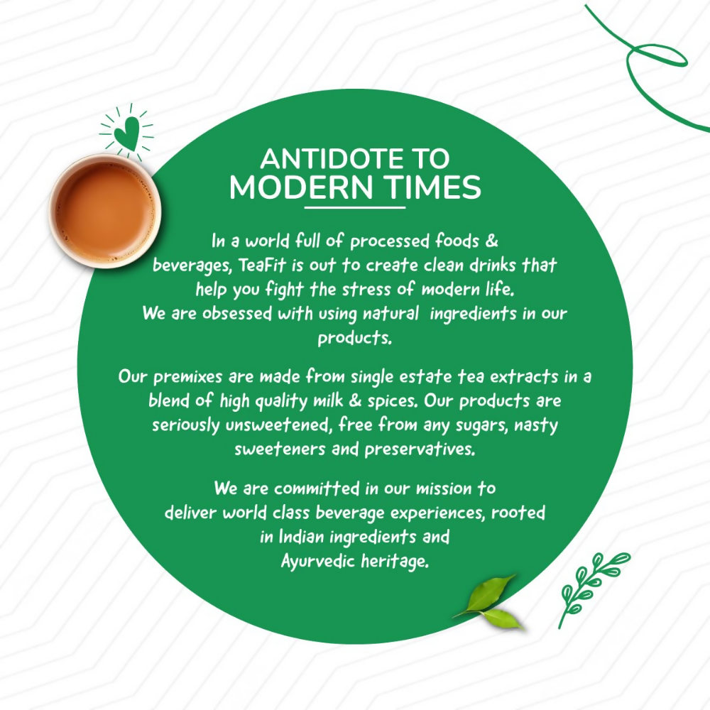 TeaFit Premium Zero Sugar Instant Tea Premix - Masala & Cardamom