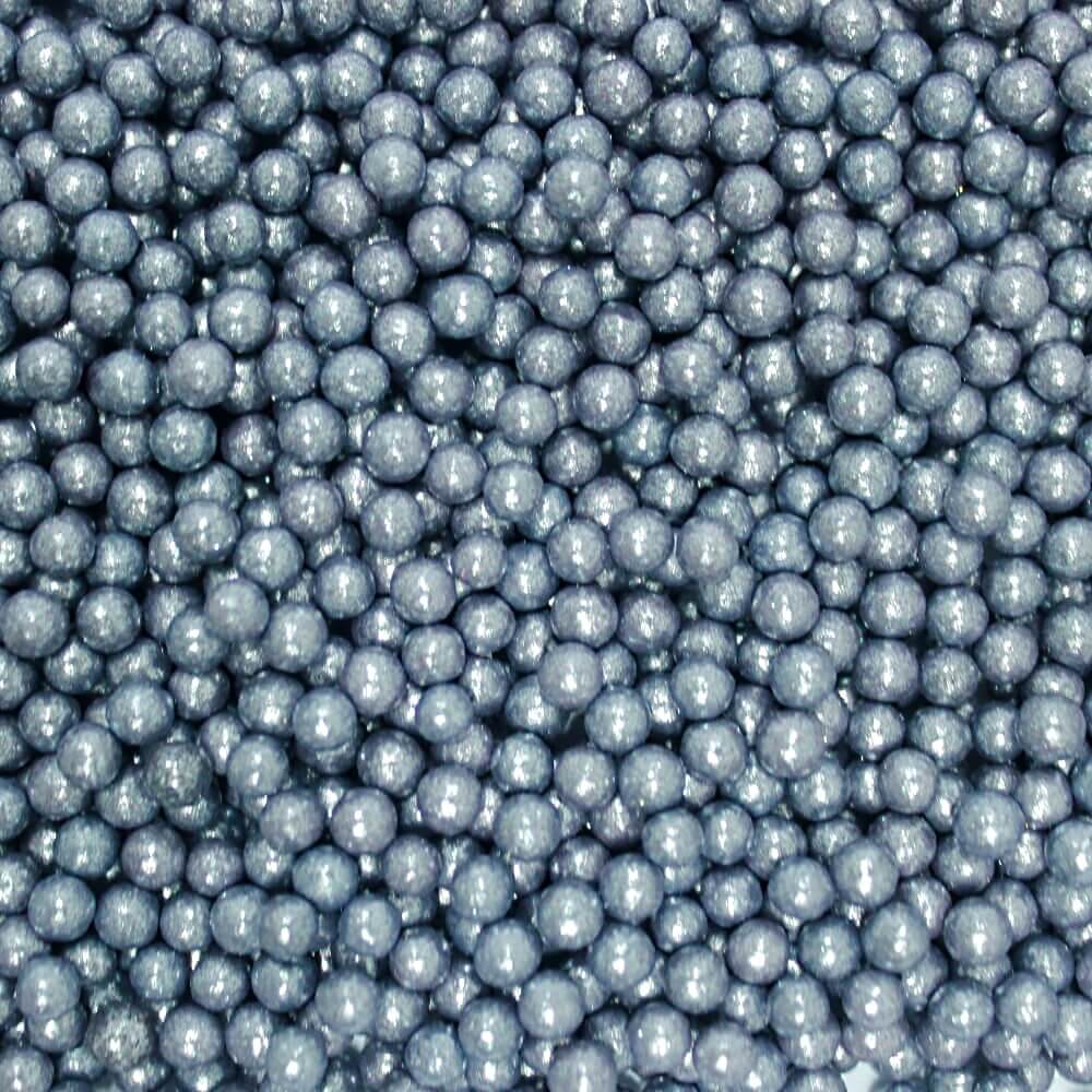 Confect Gun Metal Disco Balls Sprinkles 4 MM