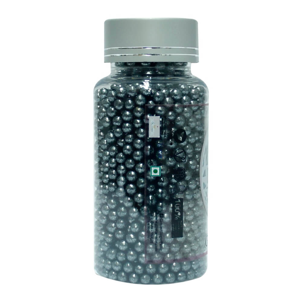 Confect Gun Metal Disco Balls Sprinkles 4 MM