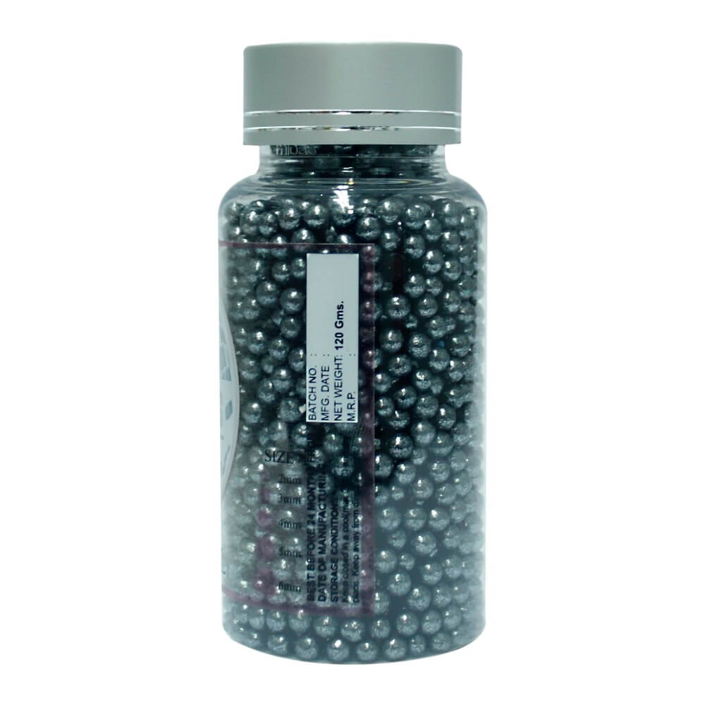 Confect Gun Metal Disco Balls Sprinkles 4 MM