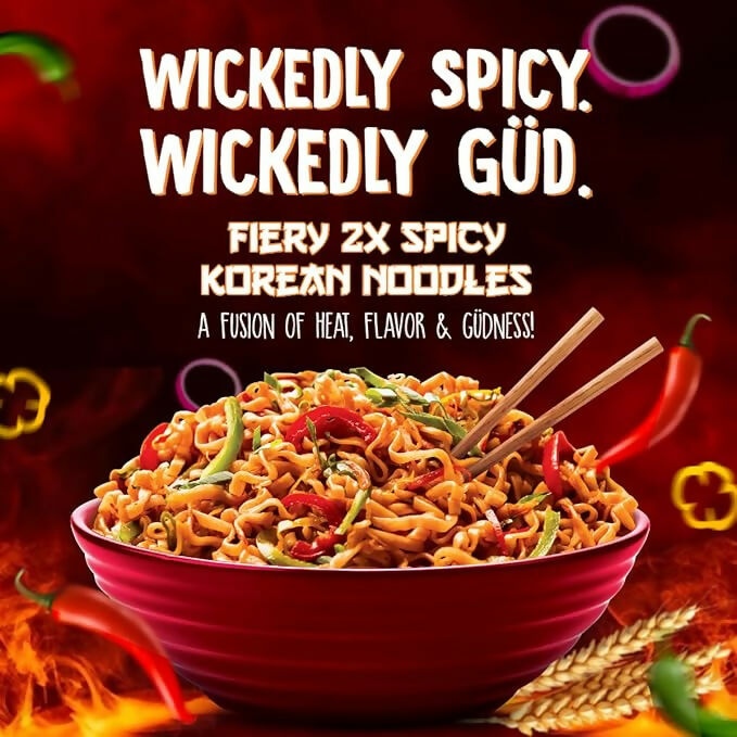WickedGud Fiery 2X Spicy Korean Noodles Combo