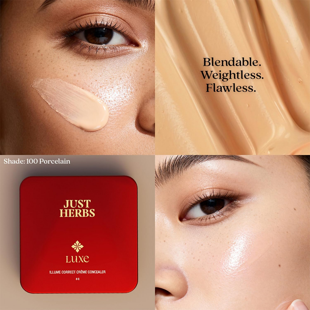 Just Herbs Luxe Illume Correct Créme Concealer Covers Dark Circles (140 Sand)