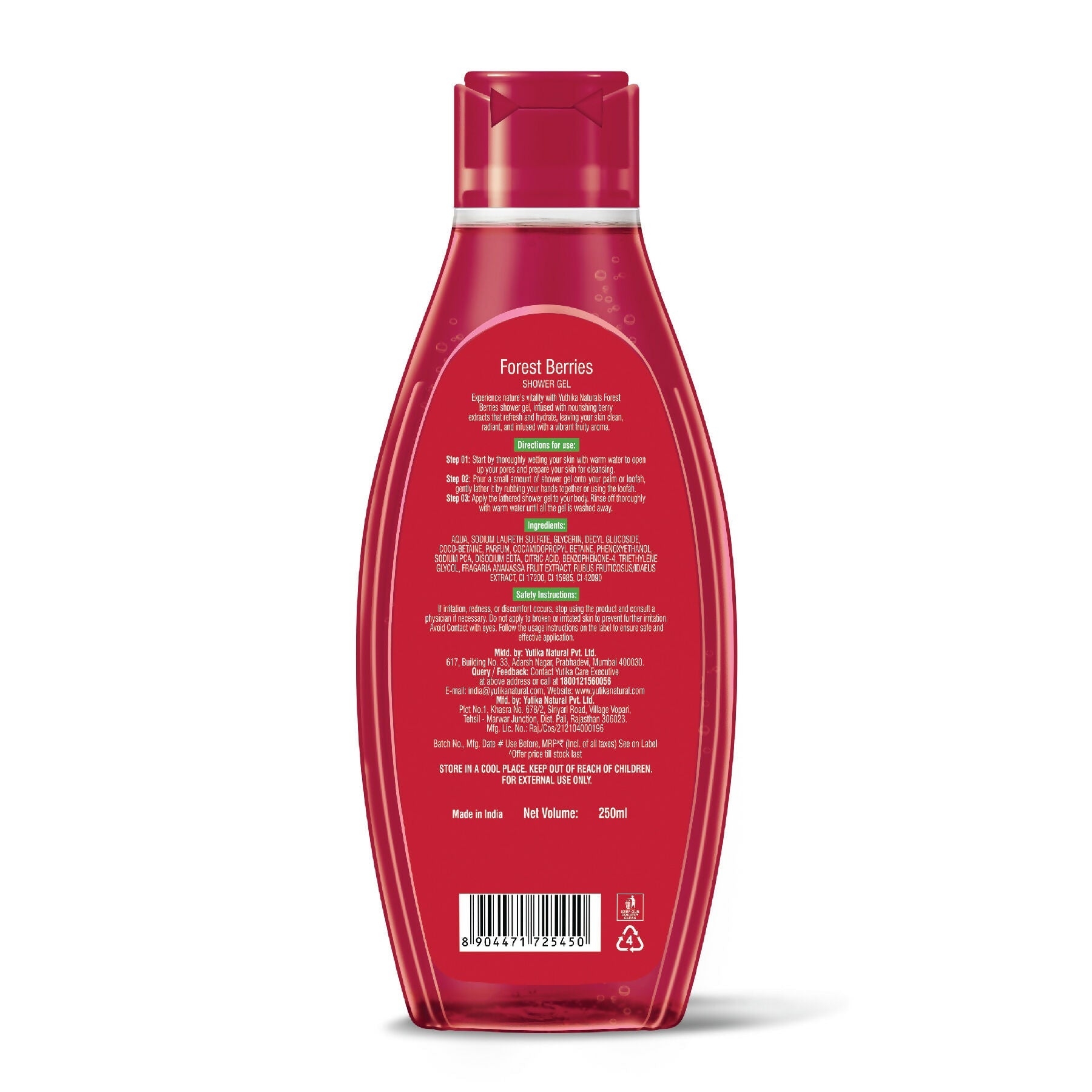 Yuthika Forest Berries Body Wash Shower Gel
