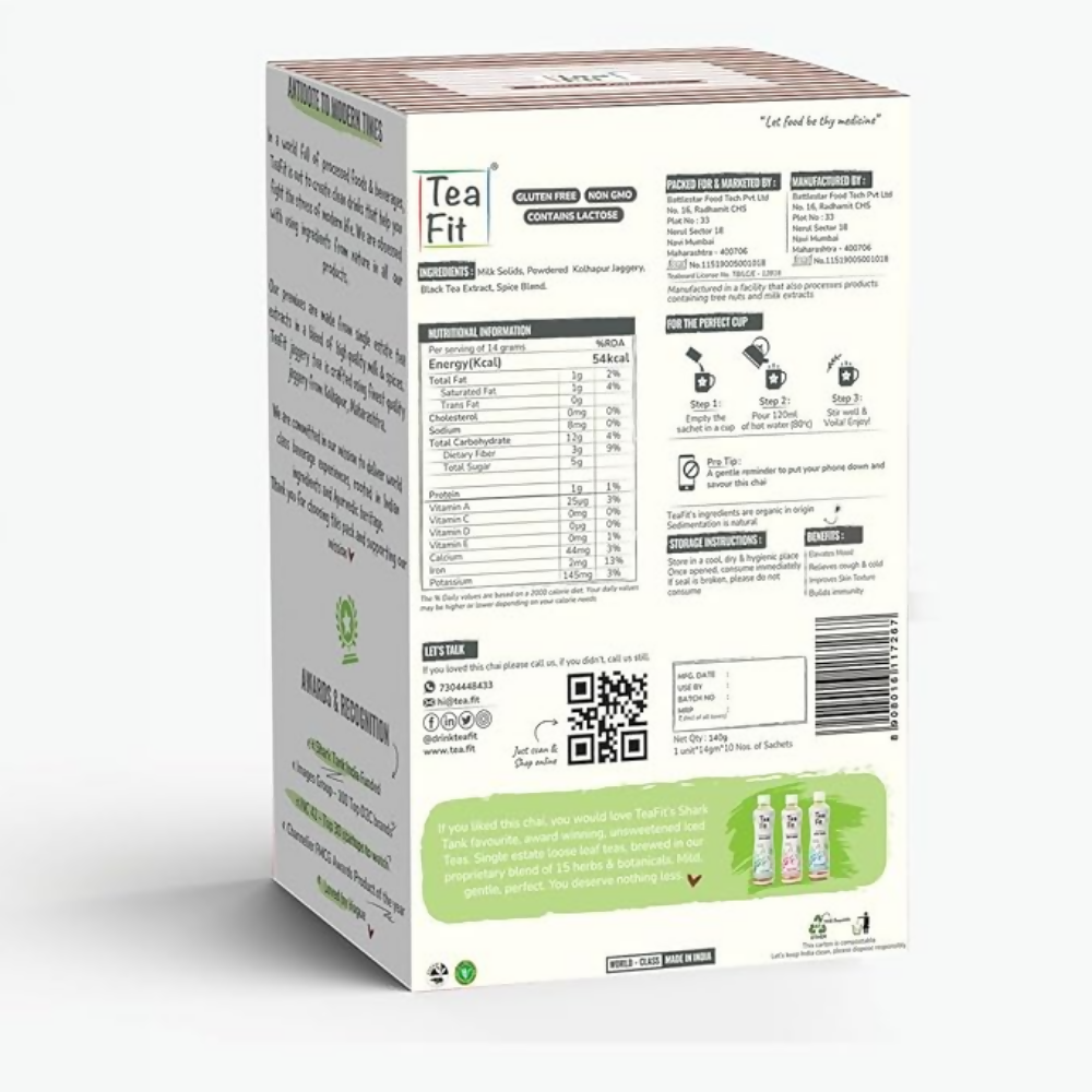 TeaFit Instant Jaggery Masala Tea Premix