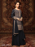 Anaita Black Premium Embroidered Chiffon Salwar Suit