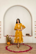 Joban Fashion Mustard Yellow Tie & Dye Cotton Dress