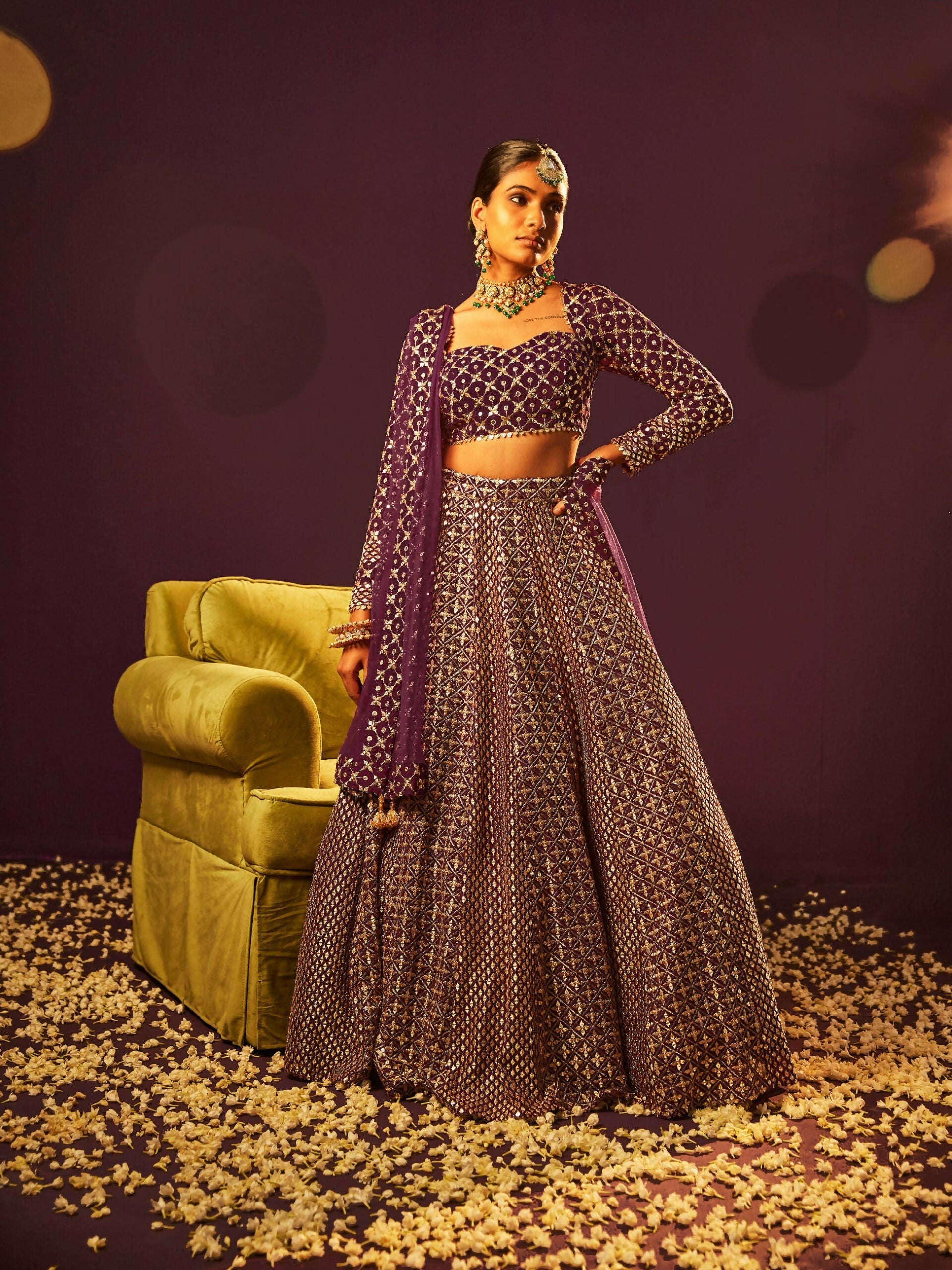 Lehenga Mart Designer Indian Wedding Lehenga Choli-Wine