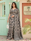 Shree Shyam Fashion Brown Linen Cotton Saree