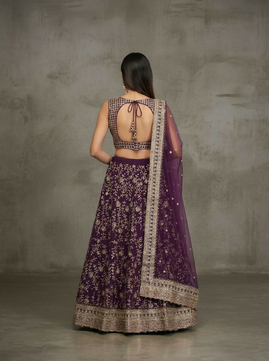 Lehenga Mart Designer Indian Wedding Lehenga Choli-Purple