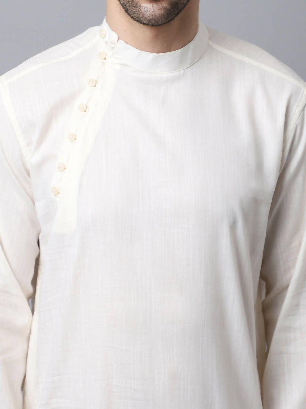 Even Apparels White Pure Cotton Men's Kurta With Side Placket