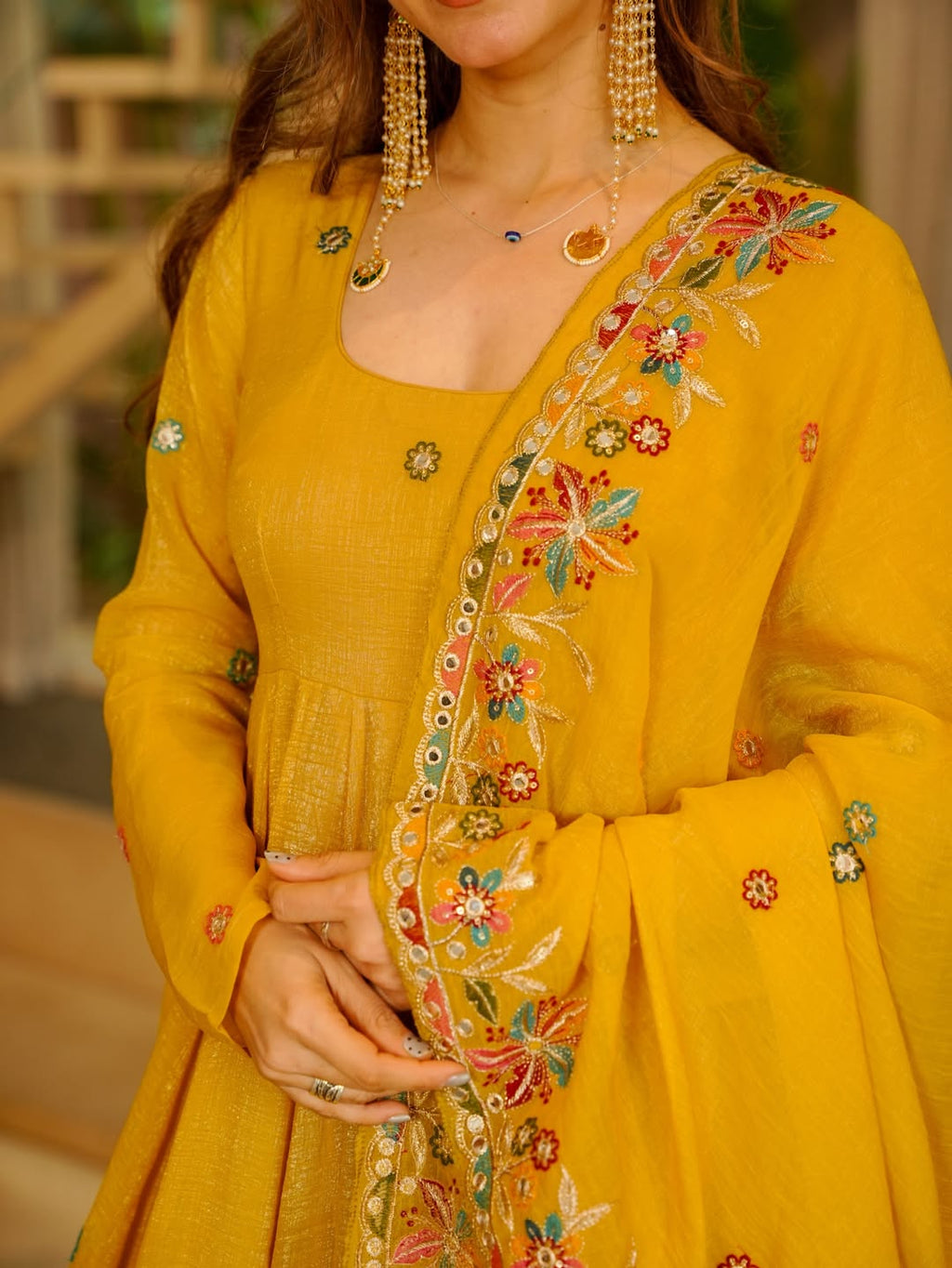 Yash Enterprise Yellow Crunchy Silk Party Wear Sharara Suit Set