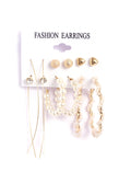 Gold-Polished Alloy Set Of 6 Designer Earrings - The Pari