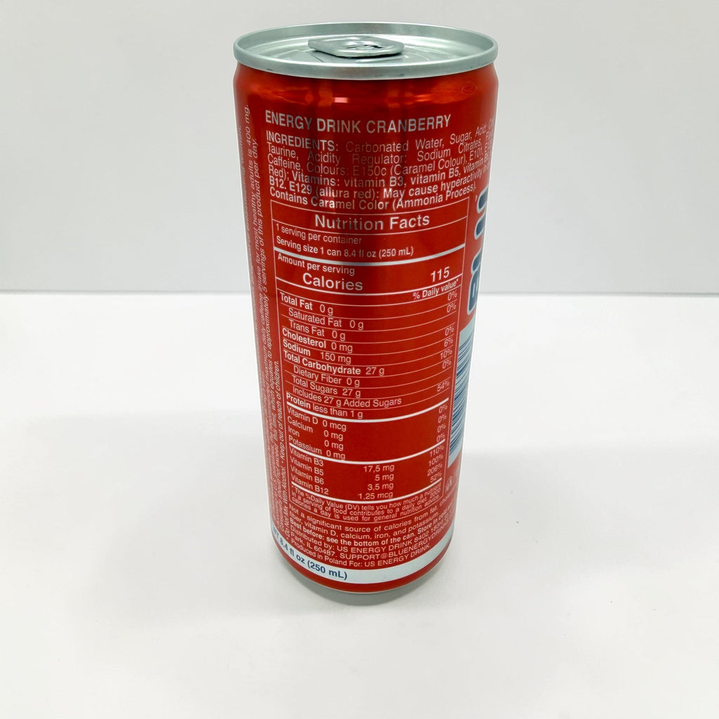BLU DAY Cranberry Energy Drink 250ml Can