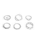 Silver-Plated Alloy Stylish Contemporary Stackable Ring - The Pari
